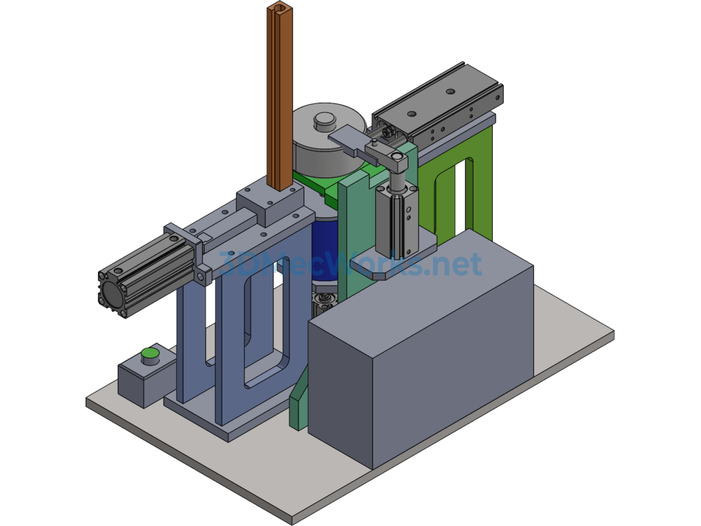 Air Conditioner Motor With Grease Application Machine - SolidWorks - Free Download Air Conditioner Motor With Grease Application Machine - Image 4
