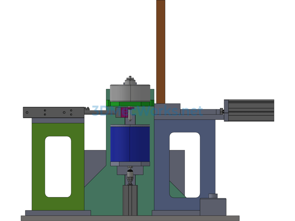 Air Conditioner Motor With Grease Application Machine - SolidWorks - Free Download Air Conditioner Motor With Grease Application Machine - Image 5