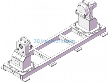 1t Head and Tailstock Welding Positioner - SolidWorks - Free Download