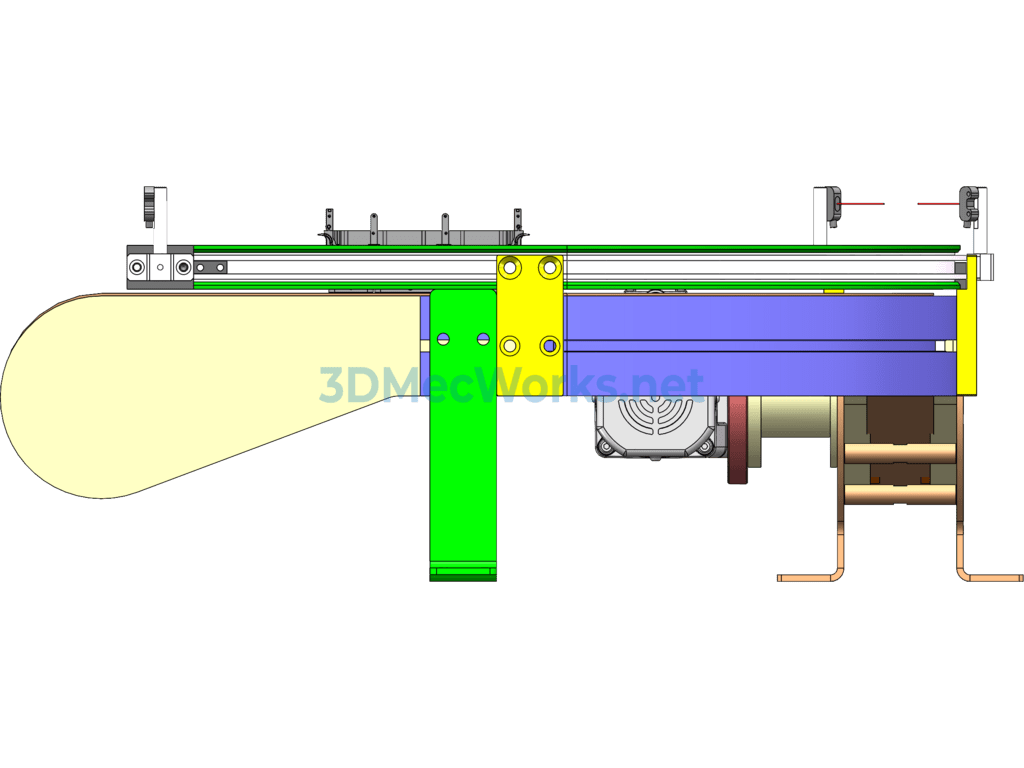90-Degree Flexible Chain Plate Turning Line - SolidWorks - Free Download 90-Degree Flexible Chain Plate Turning Line - Image 5