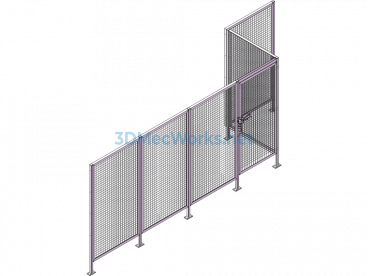 Workshop Robot Safety Fence - SolidWorks - Free Download