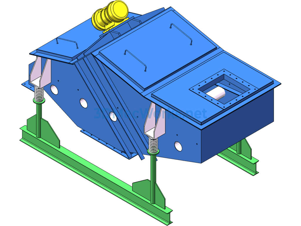 Powder Vibrating Screen - SolidWorks AutoCAD-ZWCAD - Free Download Powder Vibrating Screen