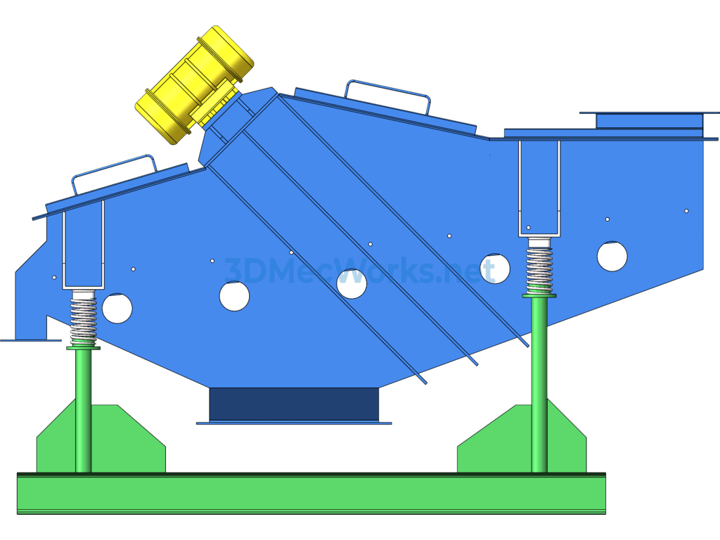 Powder Vibrating Screen - SolidWorks AutoCAD-ZWCAD - Free Download Powder Vibrating Screen - Image 5