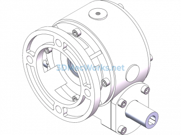 Worm Gear Reducer (includes exploded view motion animation simulation) - SolidWorks - Free Download