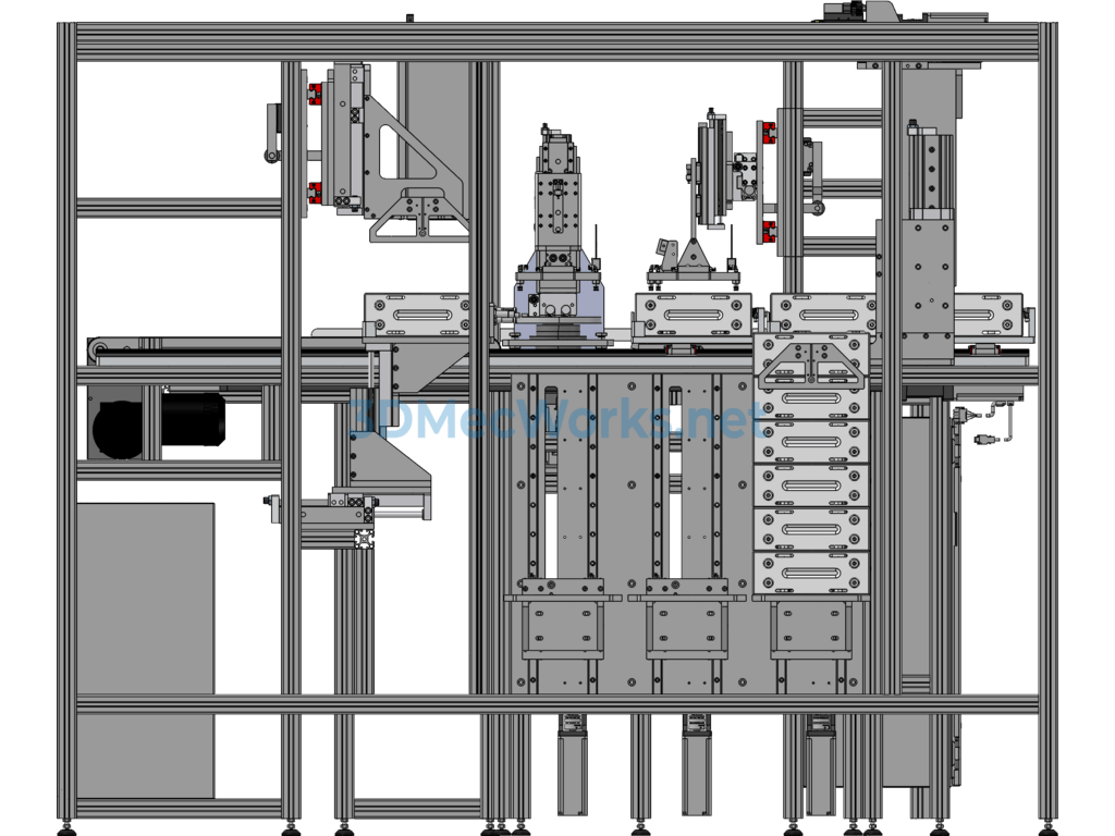 Storage Box Cleaning and Inspection Palletizing and Feeding Machine - SolidWorks - Free Download Storage Box Cleaning and Inspection Palletizing and Feeding Machine - Image 5