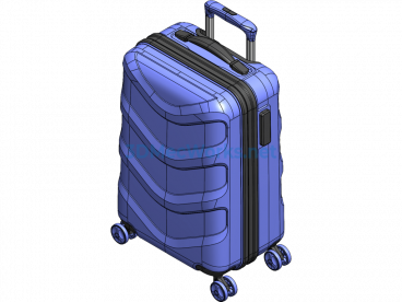 19-inch rolling suitcase - SolidWorks - Free Download