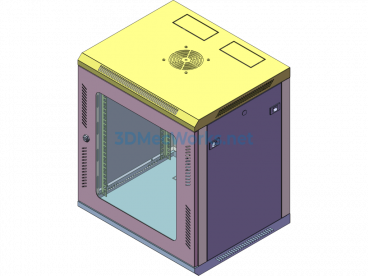 12U Wall Cabinet/Network Machine - SolidWorks - Free Download