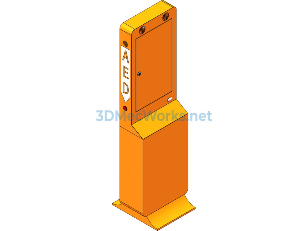 Vertical Aed Emergency Station - SolidWorks - Free Download Vertical Aed Emergency Station - Image 4