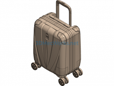 15-inch Four-Wheel Trolley Case - SolidWorks - Free Download