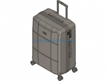 23-inch luggage case model - SolidWorks - Free Download