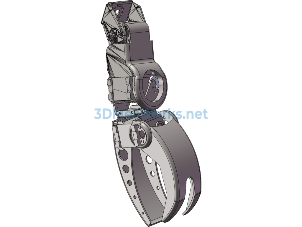 Three-Dimensional Model of a Robotic Arm - SolidWorks - Free Download Three-Dimensional Model of a Robotic Arm - Image 3