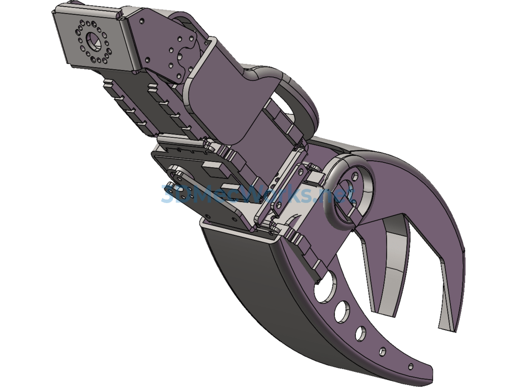 Three-Dimensional Model of a Robotic Arm - SolidWorks - Free Download Three-Dimensional Model of a Robotic Arm - Image 4