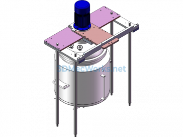 Vacuum Heating Mixing Tank - SolidWorks - Free Download