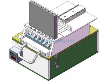 Semi-automatic Magnetic Hold-down Press Machine - SolidWorks - Free Download