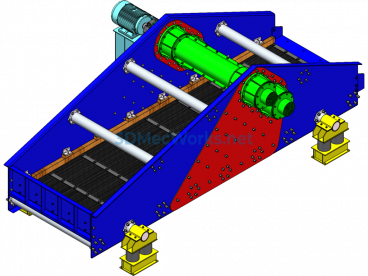 ZK1548 Linear Vibrating Screen - SolidWorks - Free Download