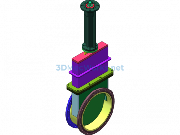 DN450 Fully Welded Knife Gate Valve - SolidWorks - Free Download