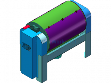 Wheat Bran Milling Machine Outline Diagram - SolidWorks - Free Download