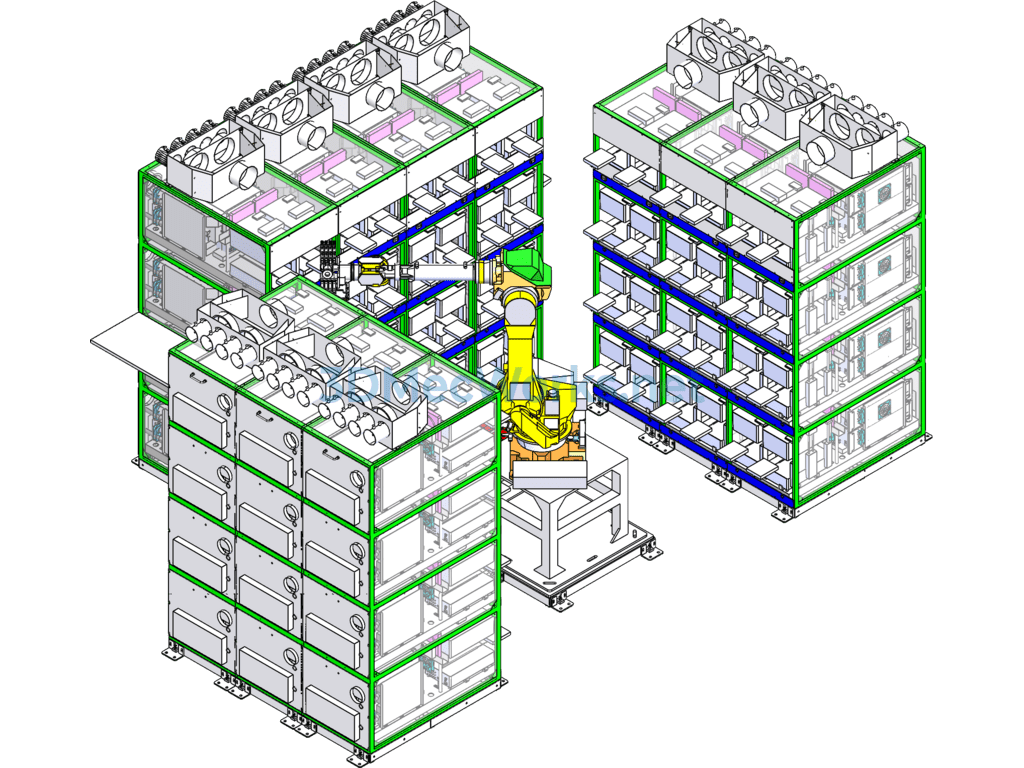 Automatic Pick-And-Place for Motherboard Aging Tester - SolidWorks - Free Download Automatic Pick-And-Place for Motherboard Aging Tester - Image 2
