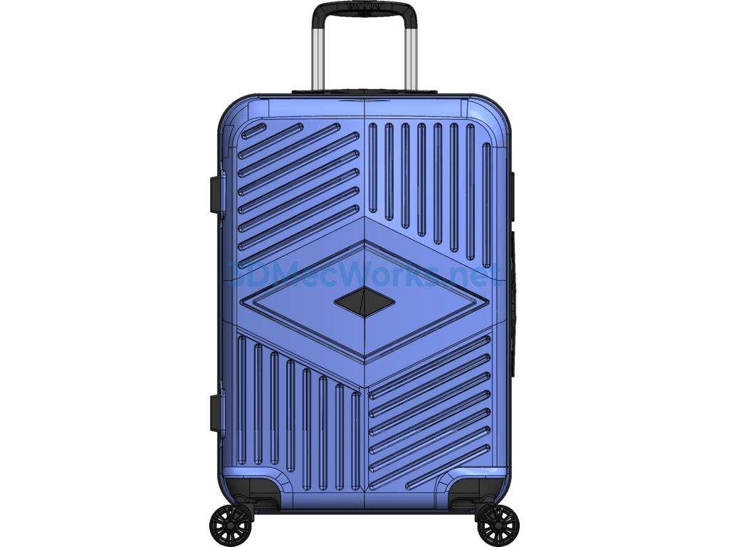 Big Belly Rolling Suitcase - SolidWorks - Free Download Big Belly Rolling Suitcase - Image 5