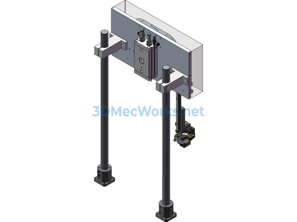 N-Type Pneumatic Mechanical Gripper - SolidWorks - Free Download N-Type Pneumatic Mechanical Gripper - Image 3