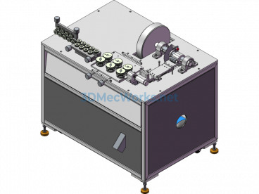 3D Model of Automatic Wire Stripping and Cutting Machine - SolidWorks - Free Download
