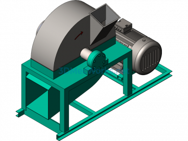 Wood Shaving Machine - SolidWorks - Free Download