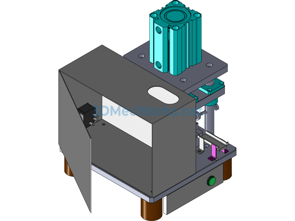 Semi-Automatic Cutting Fixture Assembly - SolidWorks - Free Download Semi-Automatic Cutting Fixture Assembly - Image 3