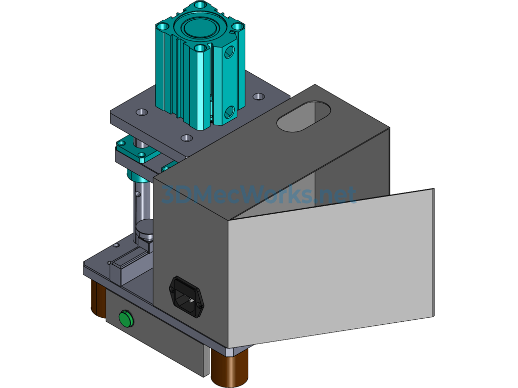 Semi-Automatic Cutting Fixture Assembly - SolidWorks - Free Download Semi-Automatic Cutting Fixture Assembly - Image 4
