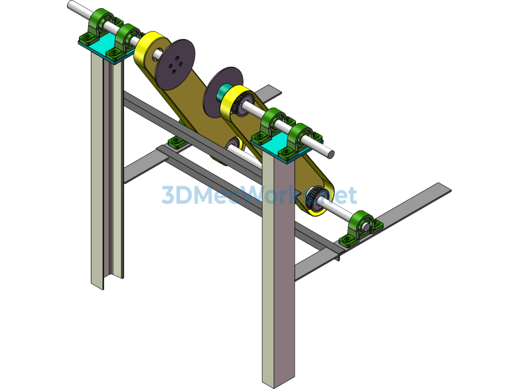 Synchronous Left and Right Shaft Rewinding - SolidWorks - Free Download Synchronous Left and Right Shaft Rewinding