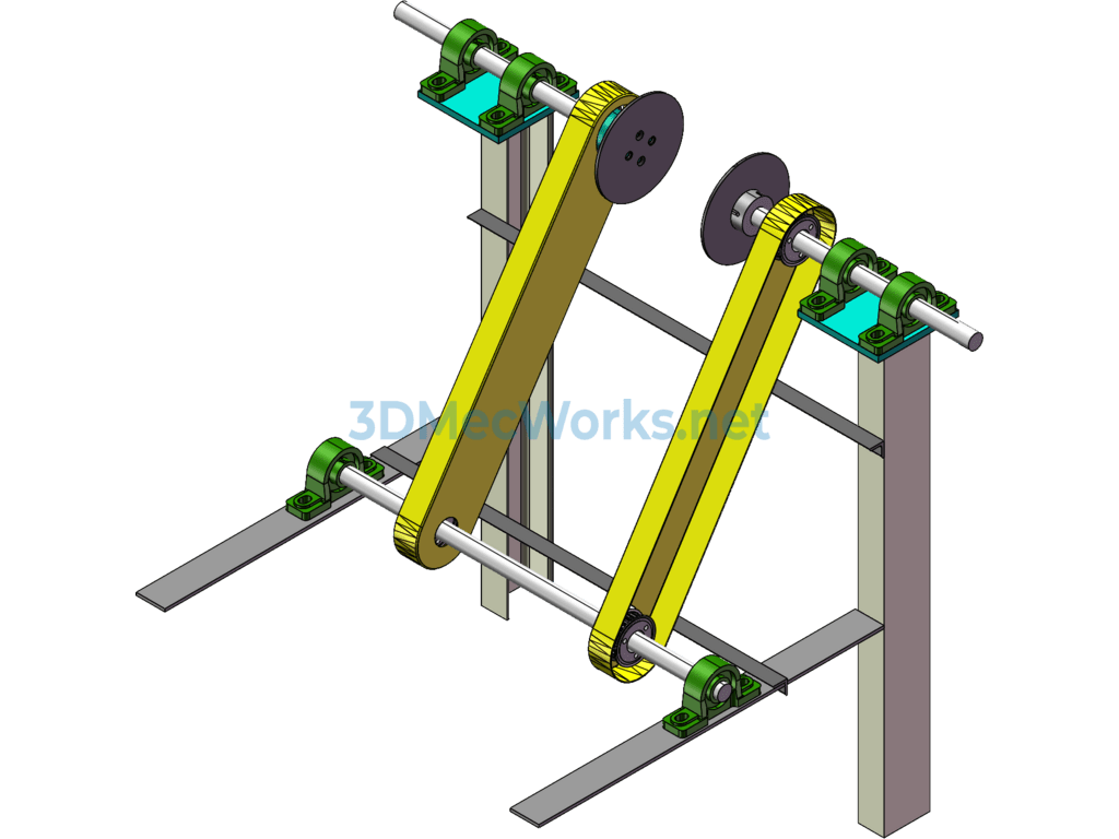 Synchronous Left and Right Shaft Rewinding - SolidWorks - Free Download Synchronous Left and Right Shaft Rewinding - Image 3