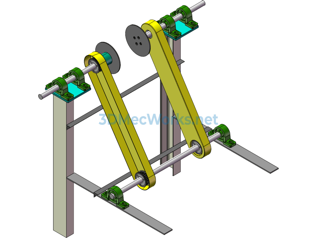 Synchronous Left and Right Shaft Rewinding - SolidWorks - Free Download Synchronous Left and Right Shaft Rewinding - Image 4