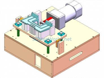 Base Rotation Water Jet Cutting Fixture - SolidWorks - Free Download