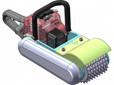 Debarking machine model - SolidWorks - Free Download