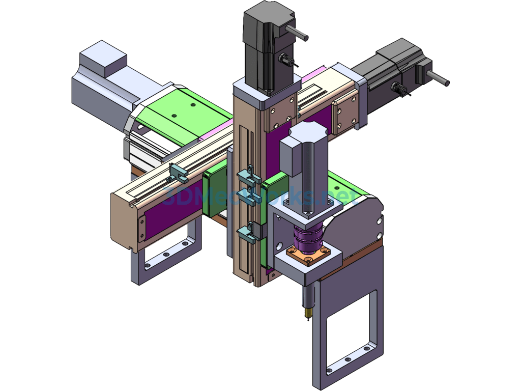 Three-Axis Gear Xyz Axis Feeding Manipulator - SolidWorks - Free Download Three-Axis Gear Xyz Axis Feeding Manipulator - Image 2
