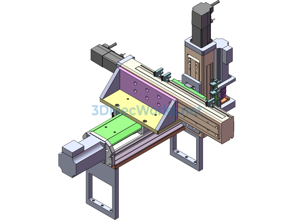 Three-Axis Gear Xyz Axis Feeding Manipulator - SolidWorks - Free Download Three-Axis Gear Xyz Axis Feeding Manipulator - Image 3