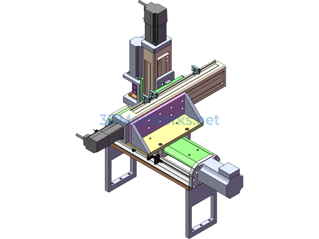 Three-Axis Gear Xyz Axis Feeding Manipulator - SolidWorks - Free Download Three-Axis Gear Xyz Axis Feeding Manipulator - Image 4