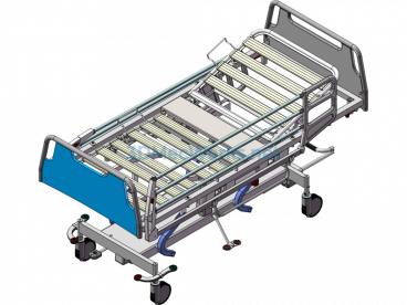 The structure of a nursing bed hospital bed - SolidWorks - Free Download