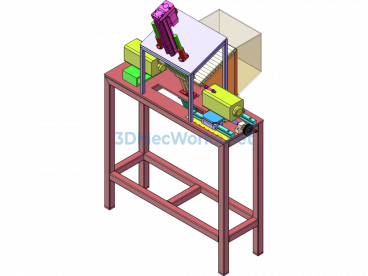 Bar Stock End Facing Equipment - SolidWorks - Free Download