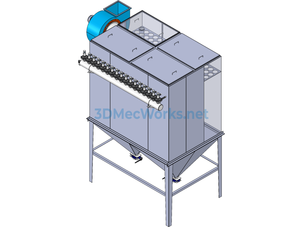 Mc-160 Bag Filter Dust Collector - SolidWorks - Free Download Mc-160 Bag Filter Dust Collector - Image 3