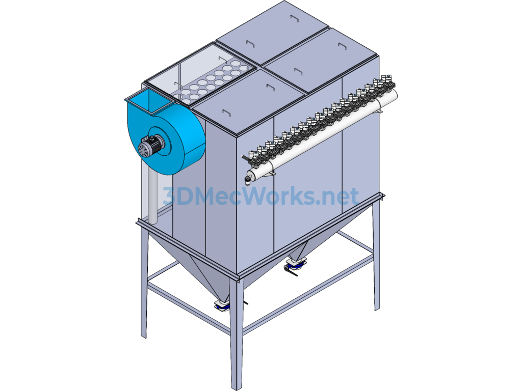 Mc-160 Bag Filter Dust Collector - SolidWorks - Free Download Mc-160 Bag Filter Dust Collector - Image 4