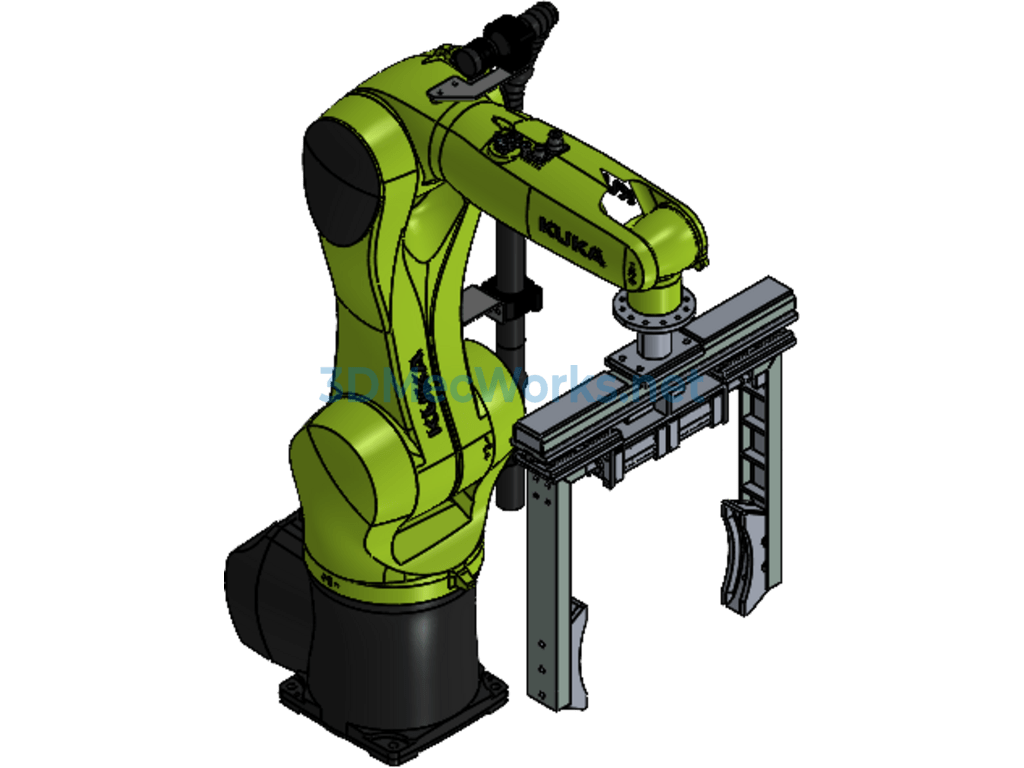 Six-Axis Robot Parallel Clamping Gripper Design - Exported - Free Download Six-Axis Robot Parallel Clamping Gripper Design