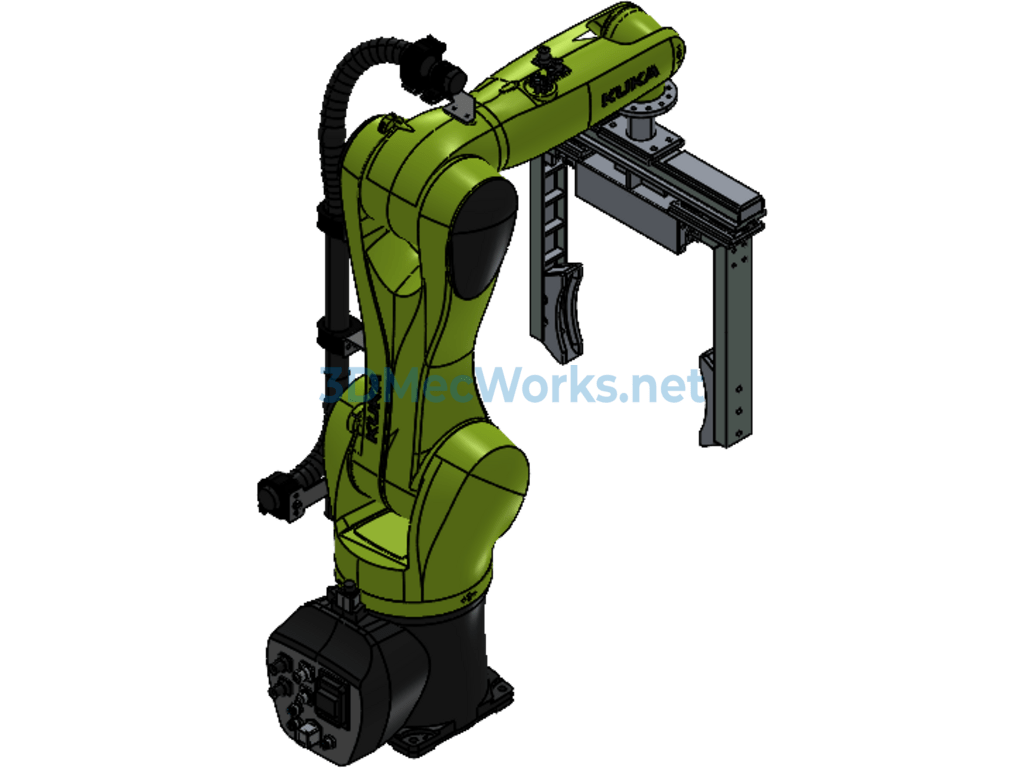 Six-Axis Robot Parallel Clamping Gripper Design - Exported - Free Download Six-Axis Robot Parallel Clamping Gripper Design - Image 2