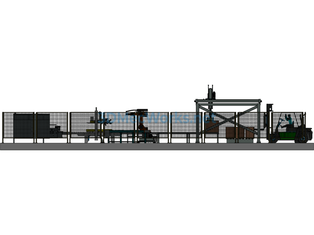 Design of Automated Robot Production Line (unpacking + Packing + Sealing + Palletizing) - Exported - Free Download Design of Automated Robot Production Line (unpacking + Packing + Sealing + Palletizing) - Image 5