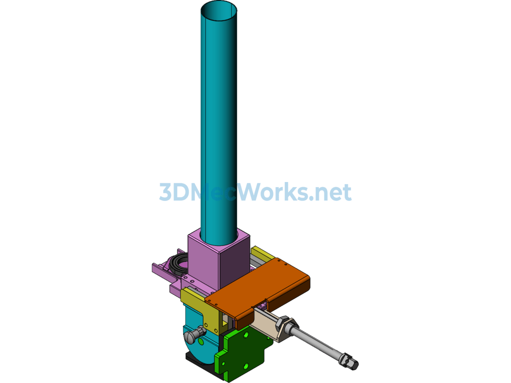 Classic Clip-Type Bearing Loading and Unloading Mechanism - SolidWorks - Free Download Classic Clip-Type Bearing Loading and Unloading Mechanism - Image 3