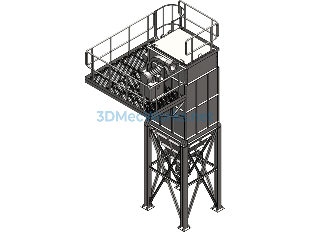 The Dust Collector Uses a Pleated Bag Model - SolidWorks - Free Download The Dust Collector Uses a Pleated Bag Model - Image 3