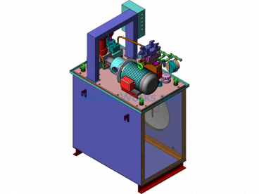 Detailed Hydraulic Station - SolidWorks - Free Download