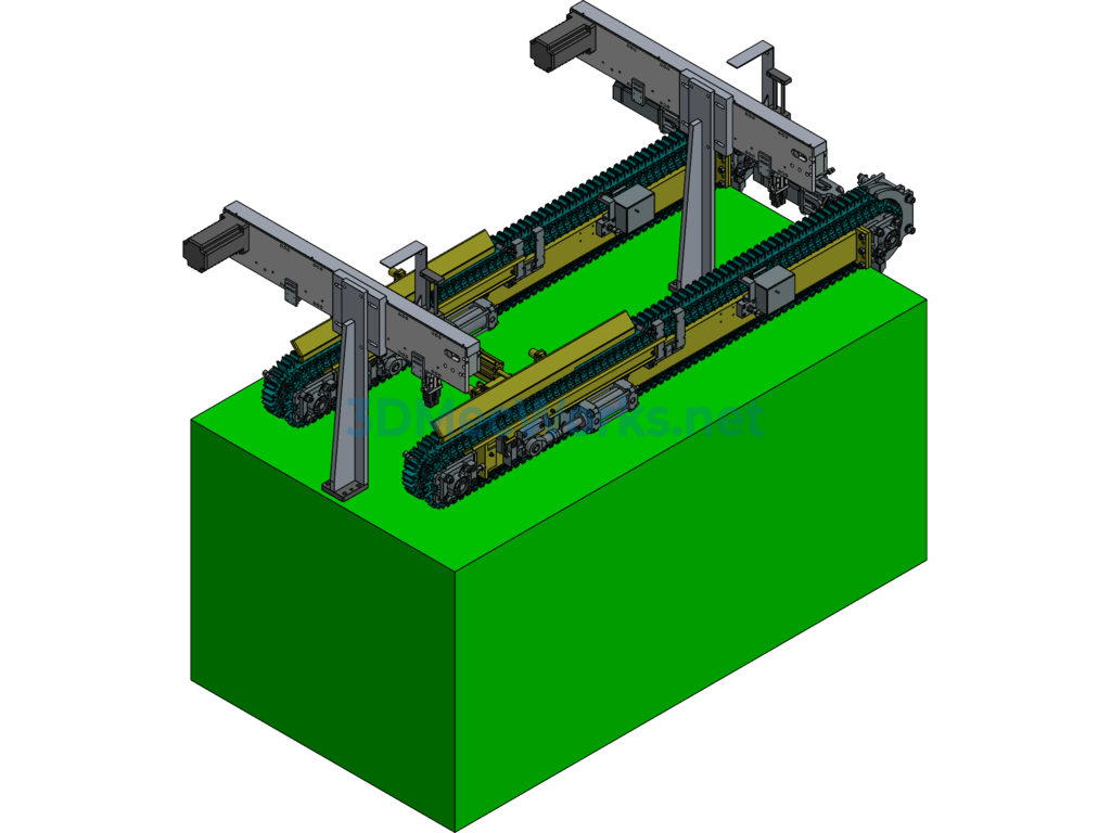 Cylinder Product Conveyor Line and Material Retrieval Design - Exported - Free Download Cylinder Product Conveyor Line and Material Retrieval Design