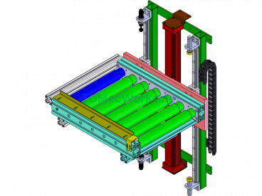 Lifting Roller Conveyor - SolidWorks - Free Download