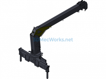 6.3-ton truck-mounted crane - SolidWorks - Free Download