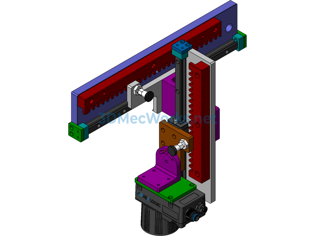 Simple Adjustment Assembly - SolidWorks - Free Download Simple Adjustment Assembly - Image 2